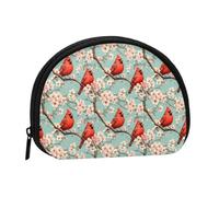 Portamonete con stampa cardinale rosso su un ramo - Mini portamonete da donna, grazioso portamonete piccolo portamonete