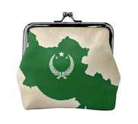 Portamonete con stampa della bandiera della Repubblica dell'Uzbekistan map01, elegante, unico, grazioso mini portafoglio con chiusura a bacio, impermeabile per monete