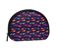 Portamonete con stampa di auto sportiva antincendio rossa e blu, mini portamonete da donna, grazioso portamonete piccolo portamonete