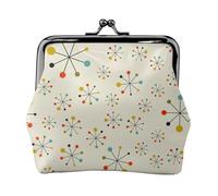 Portamonete con stampa moderna retrò e pratica, grazioso mini portamonete da donna (11,5 x 10,5 cm) squisito, nero, Taglia unica