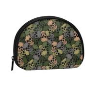 Portamonete con teschi mimetici, grazioso mini portamonete da donna, piccolo portamonete