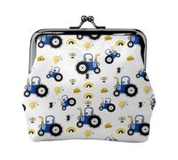 Portamonete con trattore e veicolo, portamonete con serratura a bacio, piccolo portamonete in pelle PU per donne