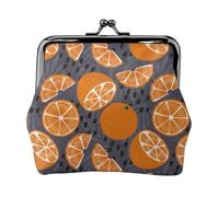 Portamonete con varie arance, portamonete con chiusura a bacio, piccolo portamonete in pelle PU per le donne