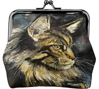 Portamonete Coon Cat Donne Ragazza Decorativo Kiss-Lock Chiusura Fibbia Portafoglio Cambiare Pouch, Come nella foto, Taglia unica, Organizer per borse