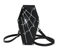 Portamonete da bara|Portafoglio da donna di Halloween, impermeabile, nero | Materiale PU impermeabile, per gli appassionati del gotico, ideale per le feste di Halloween