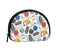 Portamonete da bowling Custodia con cerniera Borsa portaoggetti per cosmetici Portafoglio piccolo per il cambio