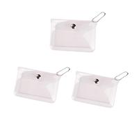 Portamonete da donna, 3 pezzi, trasparenti, portamonete, portamonete, portamonete, portamonete, portamonete in plastica PVC