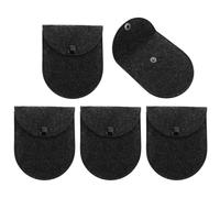 Portamonete Da Donna,5 Portamonete In Feltro | Borsellino per Gioielli e Cosmetici con Bottone a Pressione per Viaggi, Pendolarismo, Colloqui, Serate