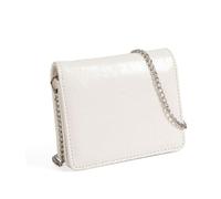 Portamonete da donna a tracolla in pelle PU, piccolo rossetto, adatto per varie occasioni e viaggi, Beige