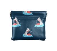 Portamonete da donna blu navy squalo Squeeze Change borsa portamonete sacchetti, Squalo Blu Navy, 4.3" x 3.7", Spremere