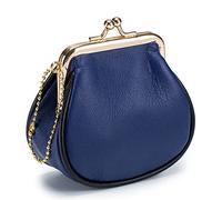 Portamonete da Donna Borsa a conchiglia for portamonete fatta a mano creativa in pelle da donna d'arte vintage Piccola borsa da donna (Colore : Dark blue, Size : 10x5x7.5cm)