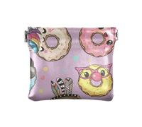 Portamonete da donna carino cartone animato ciambelle Squeeze Change borsa portamonete sacchetti, Multi, 4.3" x 3.7", Spremere