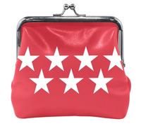 Portamonete da donna con bandiera della Comunità di Madrid, in pelle, con fibbia a bacio, piccolo portamonete per monete