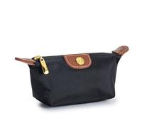 Portamonete da donna con cerniera, portatile, in tessuto Oxford, design di marca, idea regalo per donne, borsa da viaggio, borsa da trucco, Nero , Taglia unica