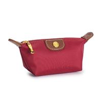 Portamonete da donna con cerniera, portatile, in tessuto Oxford, design di marca, idea regalo per donne, borsa da viaggio, borsa da trucco, Rosso, Taglia unica