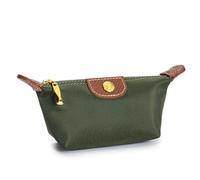 Portamonete da donna con cerniera, portatile, in tessuto Oxford, design di marca, idea regalo per donne, borsa da viaggio, borsa da trucco, Verde, Taglia unica