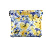 Portamonete da donna con fiori del pensiero, Fiori Del Pensiero, 4.3" x 3.7", Spremere