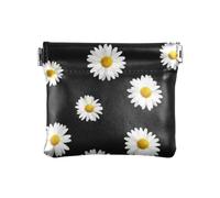 Portamonete da donna, con fiori di camomilla, da spremere, portamonete, Fiori di camomilla, 4.3" x 3.7", Spremere