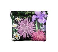 Portamonete da donna con fiori selvatici, camomilla, portamonete, Fiori selvatici Camomilla, 4.3" x 3.7", Spremere