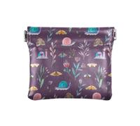 Portamonete da donna con lumache con fiori, portamonete, blu navy, 10,9 x 9,4 cm, Squeeze, Marina Militare, 4.3" x 3.7", Spremere