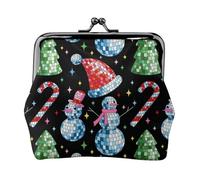 Portamonete da donna con palla a specchio da discoteca, portamonete con chiusura a bacio, piccolo portamonete in pelle PU