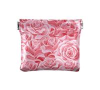 Portamonete da donna con rose rosse, portamonete spremere, Rosa rossa., 4.3" x 3.7", Spremere