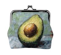 Portamonete da donna con stampa avocado, con chiusura a bacio, per monete, carte, piccoli oggetti