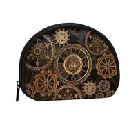 Portamonete da donna con stampa di molte volpi, grazioso portamonete con cerniera, Orologio ingranaggi Bronzo Secolo, taglia unica, Portamonete