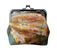 Portamonete da donna con stampa panini al formaggio, piccoli sacchetti con chiusura a bacio, per monete, carte, piccoli oggetti