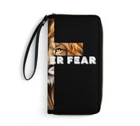 Portamonete Da Donna Faith Over Fear Lion Jesus Cross Porta Monete Stile Retrò Portafoglio Borsa Vintage Portafoglio In Pelle Per Figlia, Ragazze, Uomo