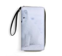 Portamonete Da Donna Fox In The Snow Portafoglio In Pelle Adatta Clutch Piccolo Borsa Squisito Pochette Per Adolescente, Ragazze, Donna