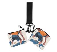 Portamonete da donna, grazioso portamonete alla moda, con cinturino da polso, confezione da 2, Giocatore di basket bello, 1 size, Casual