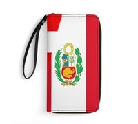 Portamonete Da Donna Half Puerto Rican Half Peru Peru Flag Portafoglio Borsa Stile Retrò Portafoglio In Pelle Squisito Clutch Piccolo Borsa Per Adolescente, Figlia, Miglior Regalo