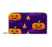 Portamonete Da Donna Happy Halloween Pumpkin Candle Porta Monete Carino Portafoglio In Pelle Vintage Pu Portamonete Per Insegnante, Adolescente, Donna