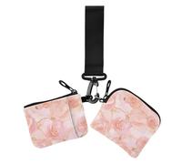 Portamonete da donna in oro rosa San Valentino rosa porta carte carino moda portafoglio portamonete con cerniera tasca portamonete per signora 2 confezioni, Rosa Oro rosa San Valentino, 1 size, Casual