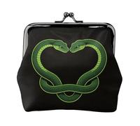 Portamonete da donna in pelle a forma di cuore serpente, piccolo portafoglio con chiusura a bacio, mini porta carte per chiavi, rossetto, carino portamonete da viaggio