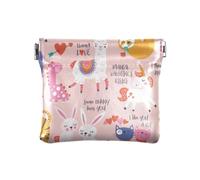 Portamonete da donna in pelle accessori da viaggio unici per donne ragazzi ragazze animali dolci unicorni cartoni animati dinosauri carino rosa, multicolore, taglia unica, moderno/aderente,