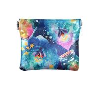 Portamonete da donna in pelle astratto fiaba bottiglia magica ragazze donne signore cambiamento borsa con chiusura conveniente, Bottiglia Magica Astratta Fiaba, 1 Size, Accessorio da viaggio