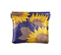 Portamonete da donna in pelle bicolore con girasole fantasia porta monete per uomo donna viaggio