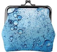 Portamonete da donna in pelle blu con motivo in schiuma, piccolo portamonete con chiusura a lucchetto a bacio e fibbia portafoglio per regalo ragazza, Come nella foto, Taglia unica, Organizer per