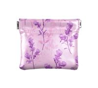 Portamonete da donna in pelle color pesca, viola lavanda, unico portamonete per donne, ragazzi e ragazze, Lavanda viola pesca, 4.33"(L) x 3.74"(W) x 0.39"(H), classico