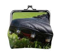 Portamonete da donna in pelle con borchie a forma di stivale da calcio, piccolo portafoglio con chiusura a bacio, mini porta carte per chiavi, rossetto, carino portamonete da viaggio