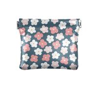 Portamonete da donna in pelle con chiusura unica, con fiori colorati, per uomini e donne, da viaggio, Simpatici fiori colorati, 1 size