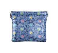 Portamonete da donna in pelle con design floreale decorativo blu per ragazze signore mini portamonete portamonete carino, Disegno Floreale Decorativo Blu, 1 Size, Accessorio da viaggio