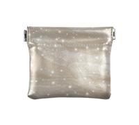 Portamonete da donna in pelle con glitter finto marmo bianco portamonete portatile mini portamonete per donne, Falso Glitter Marble bianco, 1 size, Stampa artistica