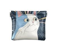 Portamonete da donna in pelle con illustrazione dettagliata del sistema solare vibrante e dettagliato, per ragazze e donne, Gatto Ragdoll Estetico, 1 size, moderno