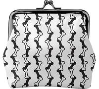 Portamonete da donna in pelle con motivo a ossa di cane, piccolo portamonete con chiusura a lucchetto a bacio, portafoglio per ragazza regalo, Come nella foto, Taglia unica, Organizer per borse