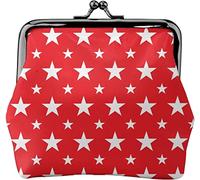 Portamonete da donna in pelle con motivo a stelle di Natale, piccolo portamonete con chiusura a lucchetto a bacio e fibbia, regalo per ragazza, Come nella foto, Taglia unica, Organizer per borse