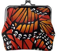 Portamonete da donna in pelle con motivo ali di farfalle, piccolo portamonete con chiusura a lucchetto a bacio, portafoglio con fibbia per regalo per ragazza, Come nella foto, Taglia unica, Organizer