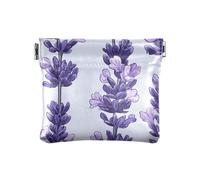 Portamonete da donna in pelle con motivo floreale e campo di lavanda, comodo portamonete con chiusura, per ragazze, donne, donne, viola, unico, floreale, campo di lavanda, taglia unica, moderno, Campo